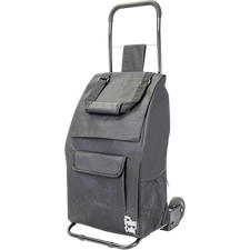Trolley Dolly dBest Products Compact Rolling Shopping Cart Black