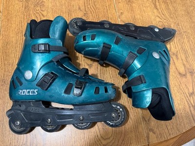 Roces BCN Barcelona Inline Skates M US 11 Italy Green Vintage W Matching Bag