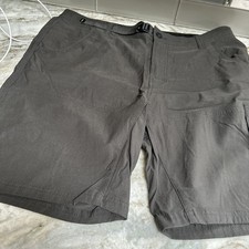 Prana Stretch Zion Cargo Shorts Mens 38 Dark Green Hiking Outdoor Belted