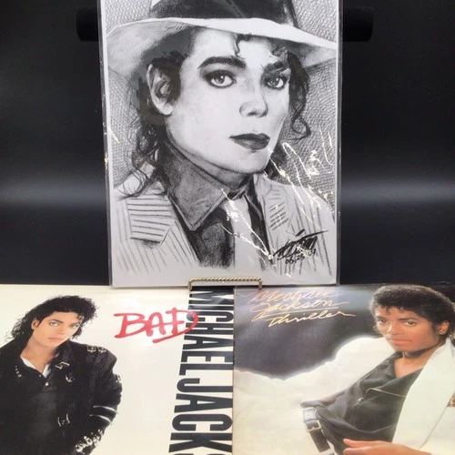 Mixed Lot Of Iconic Original Pressing Michael Jackson LPs And Artwork