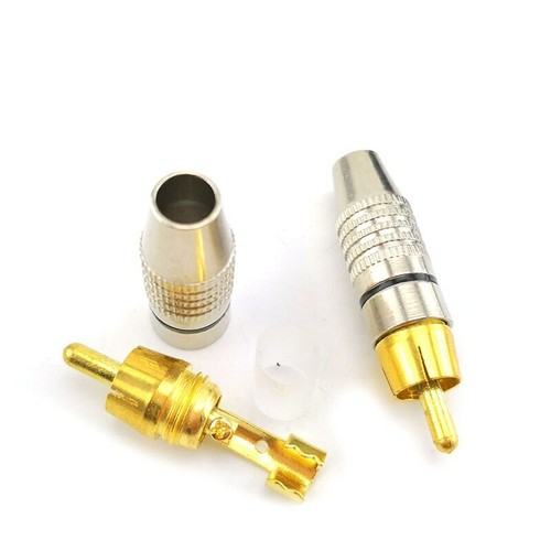 5/10pcs RCA Male Connector Plug Audio Video Phono Cable Adapter Coupler for CCTV - Picture 5 of 9