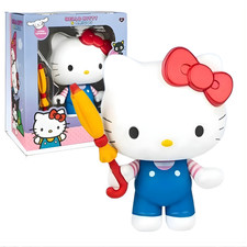 Hello Kitty Umbrella Figure Large PVC Doll Japanese Sanrio 9" Collectible Model