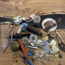 Vintage Junk Drawer Group Lot Estate Mix Trinkets Collectibles Random Assorted