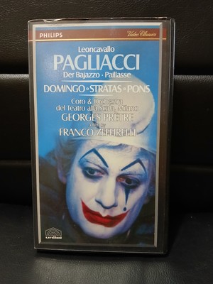 PAGLIACCI VHS 1982 LEONCAVALLO, DOMINGO STRARAS PONS HARD CASE 