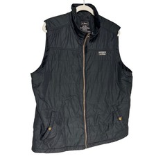LL Bean Mens PrimaLoft Packaway Vest Black Quilted Full Zip XL
