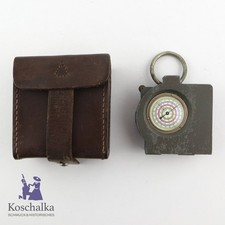Antiker Marschkompass, Breithaupt Kassel DRGM mit Ledertasche, 2. WK (E1)