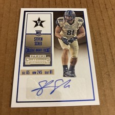 2016 Contenders AUTO BLUE FOIL Steven Scheu RC #196 Vanderbilt Football (f3)