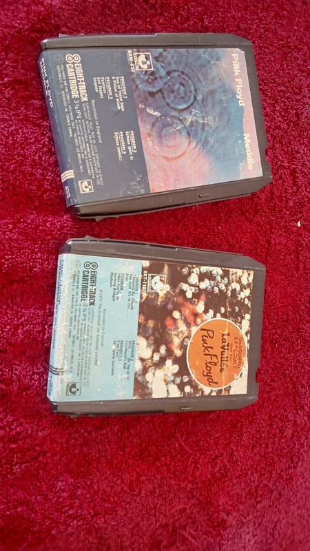 Lot Of 2 Pink Floyd Obscured By Clouds 8 Track Tape 1972,Pink Floyd Meddle 