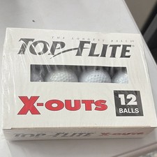 Top Flite X-Outs Golf Balls 12 Pack White X-Outs 70935C Sealed Box Made in USA