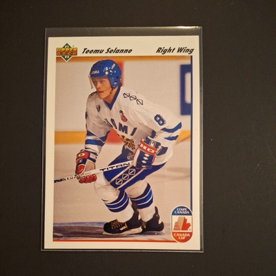#ad 1991 92 Upper Deck Teemu Selanne ROOKIE CANADA CUP #21 CLEAN* $2.99