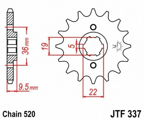 JT Sprockets 15T Front Sprocket for Honda CR250R 1981-1985 JTF337.15 Foto 2 de 2