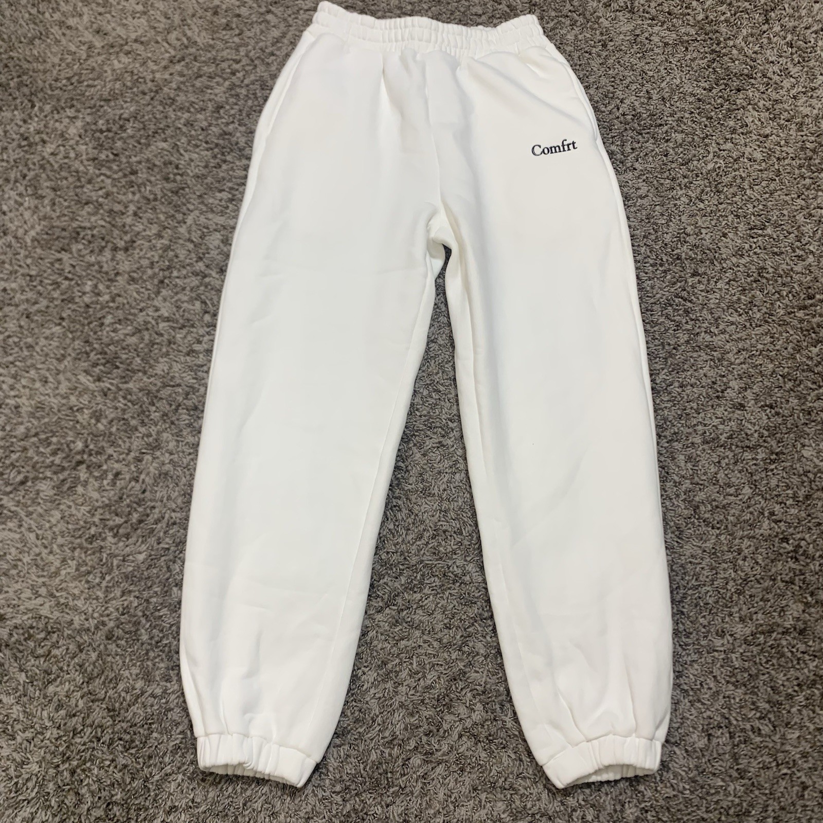 Comfrt Cloud Sweatpants Snow White Unisex Adult Medium Logo Comfort Heavyweight
