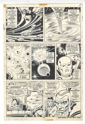 Fantastic Four #115 pg 15 Original Comic Art Buscema Sinnott Watcher Cosmic Scen