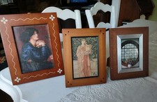 Solid Wood Rustic Picture Frames Set 3 Farmhouse 3x5 5x7 4x6