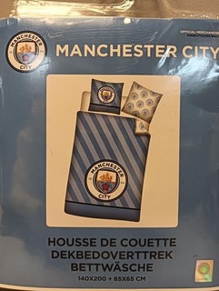 Aymax Manchester City Bettwäsche Set Baumwolle Bettbezug 140x200 cm Kissenbez