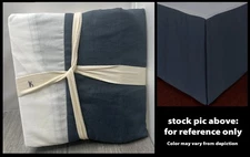 Southern Living Simplicity DUO Bedskirt, Blue/White King Size, No Tag/Other