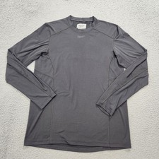 Milwaukee Shirt Mens Medium Gray Long Sleeve Workskin Workwear Stretch Tee Logo
