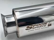 New Spoon Sports Exhaust Trumpet Muffler Jdm In 2.2 Out 3 Lightweight Durable