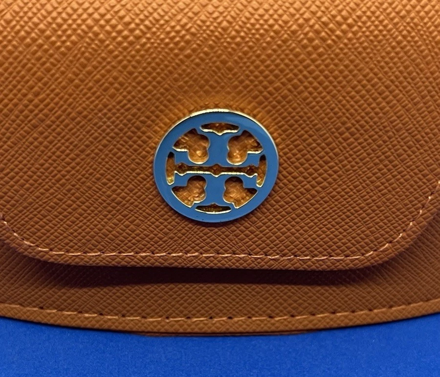 TORY BURCH NARANJA AUTÉNTICO GAFAS DE SOL GAFAS ESTUCHE DE CUERO Foto 2 de 4