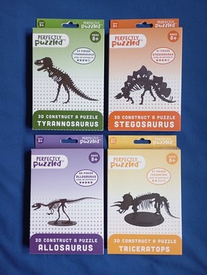 Perfekt verwirrt 3D Construct A Puzzle Dinosaurier Set - Tyrannosaurus +3 weitere