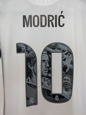 Modric #10 Mens XL Adidas Real Madrid Authentic Long Sleeve