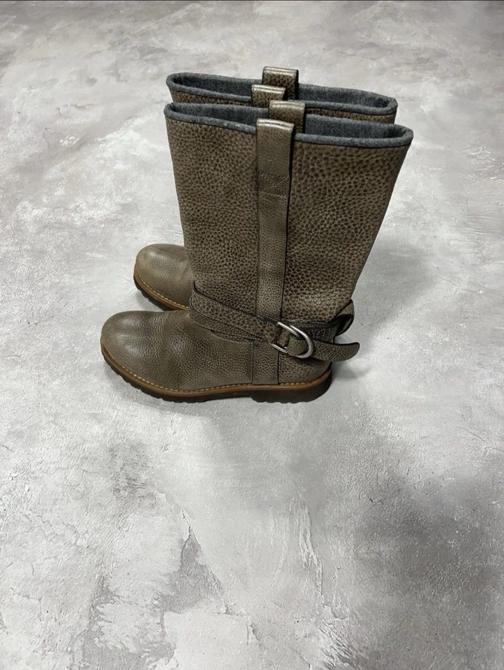 Botas de motociclista de cuero para mujer Brunello Cucinelli marrón EU 36 Foto 2 de 4