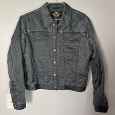 Harley-Davidson Motorcycles Gray Button-Up Jacket Gray Harley-Davidson