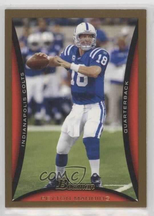 2008 Bowman Gold Peyton Manning #3 HOF g2x