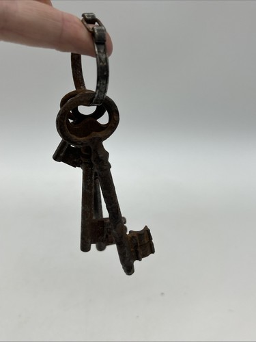Vintage Metal Skeleton Keys Heart Oval Barrel Door Decorative Jump Ring - Bild 10 von 16