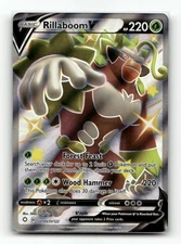 Rillaboom V SV105/SV122 Holo Rare V Shining Fates Shiny Vault Pokemon Near Mint