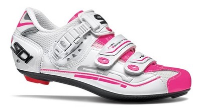 Sidi Genius Women's Road Bike Shoes, White/Pink Fluo, W38