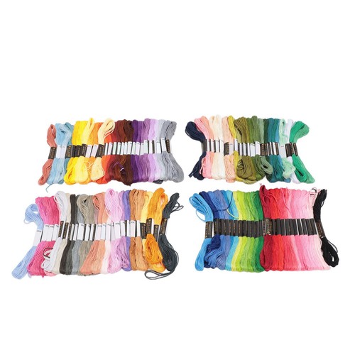 100 Skeins Embroidery Thread Polyester 6 Strands Bright Rich Colors Embroi. - Picture 5 of 12