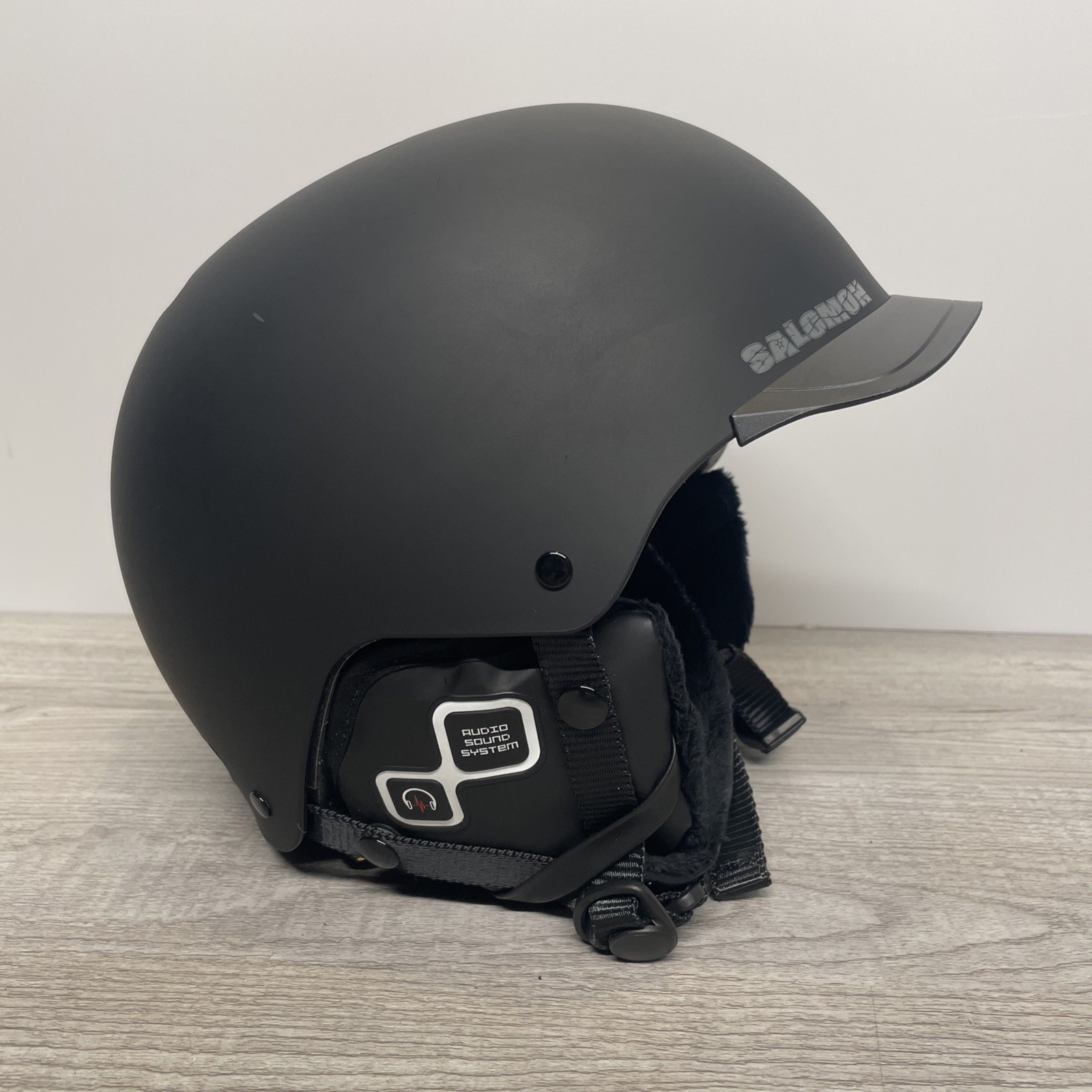 Casco Salomon Brigade AUDIO sci snowboard M Medium 56 5 57 5 cm piatto nero opaco