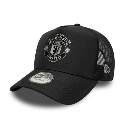 #ad Manchester United Black quot;Reflectivequot; Trucker Hat Snapback Officially Licensed $37.95
