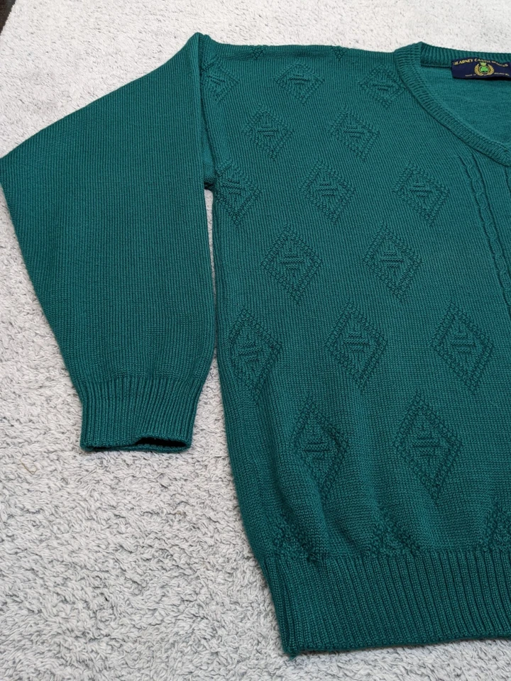 Suéter de Lana Irlandesa Blarney Castle Designs Para Hombres XL Verde Grueso Pescador De Colección Y2K Foto 2 de 4