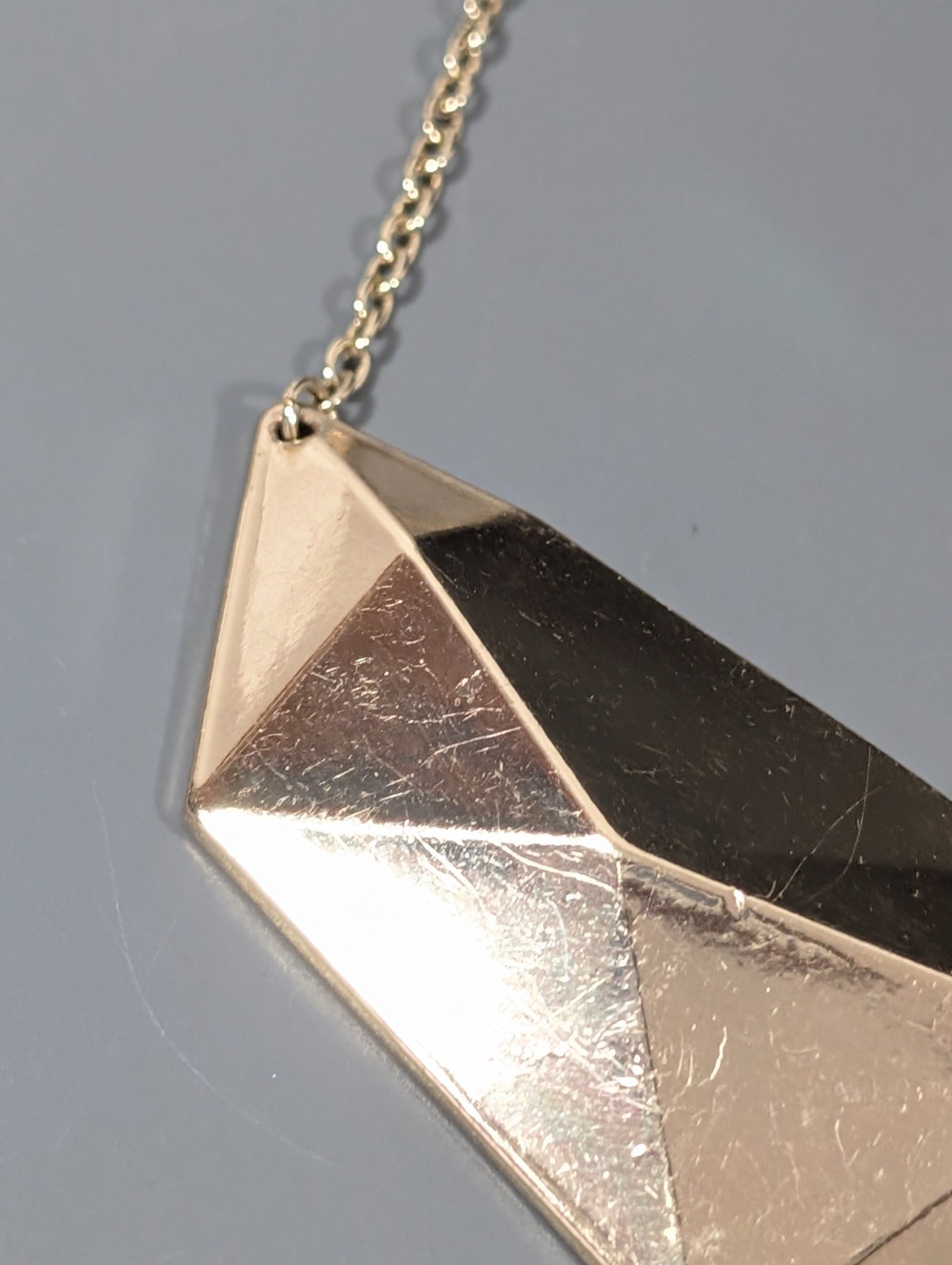 Gold Tone Geometric Collar Statement Necklace Mod… - image 6