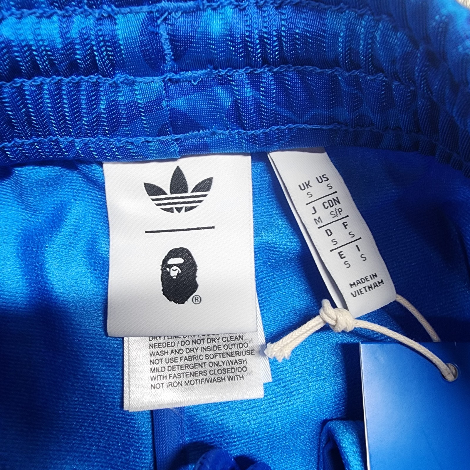 Adidas BAPE Firebird Track Pants Blue Camo Mens Size S New JN7126 thumbnail 6