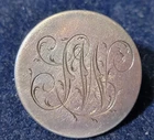 SOLID SILVER 18TH OR EARLY 19TH CENTURY CIVILIAN BUTTON WITH HALLMARKED REVERSE
