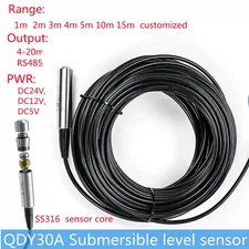 Digital Liquid Level Sensor 4-20mA Industrial Submersible Pressure Water Well