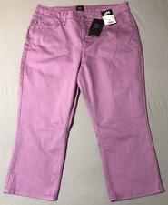 Lee Women's Capri Mid Rise Denim Pansy Size 14M