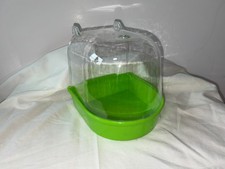 Bird Bath for Cage Parakeet Caged Bathing With Clear Dome