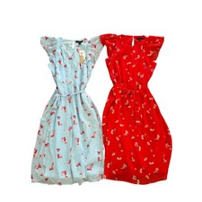 Lot of 2 NWT Banana Republic Belted Floral Dresses Womens 00 Petite Cottagecore