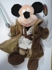 Disney Mickey Mouse Jedi Plush Star Wars Stuffed Toy Unused Figure Doll