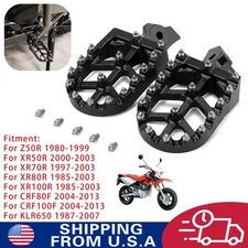 Foot Pegs Footpegs CNC For XR80R XR100R 1985-2003 CRF80F CRF100F 2004-2013 Black