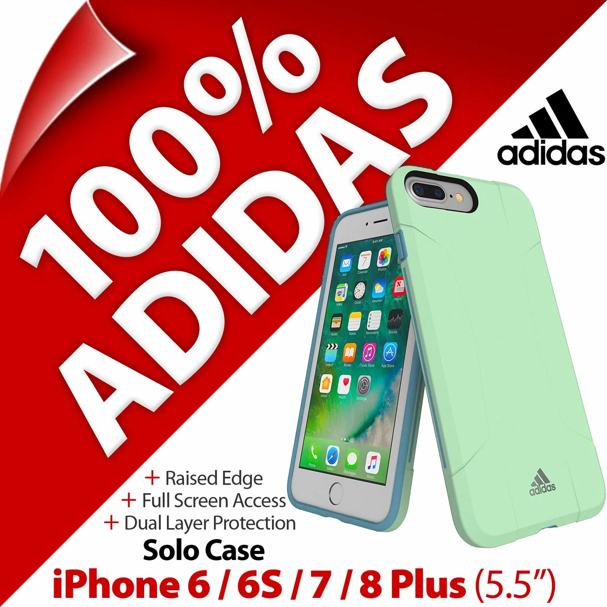 adidas gazelle silver green womens Base Case - Vibrant Blue main image 0