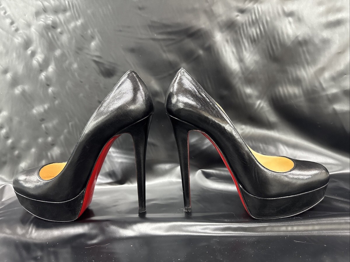 Authentic CHRISTIAN LOUBOUTIN Black Kidskin Bianca 140 Heels Size Authentic CHRISTIAN LOUBOUTIN Black Kidskin Bianca 140 Heels Size
