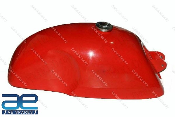 Royal Enfield Cafe Racer 4 Gallonen Rot Lackierter Benzintank Mit Deckel-image