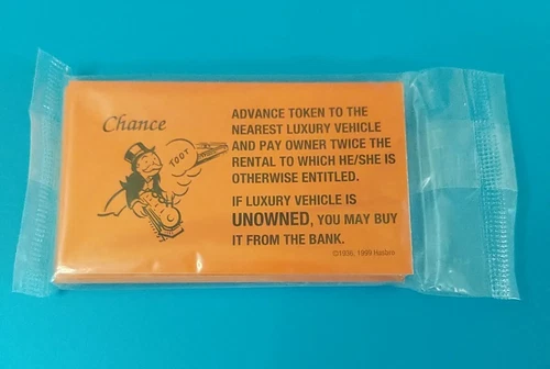 Monopoly 2000 Millennium set carte chance di ricambio sigillato in fabbrica 