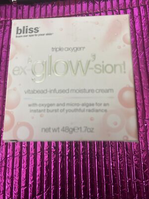 Bliss Triple Oxygen Ex-'glow'-sion Vitabead Moisture Cream 1.7 Ex-glow-sion NIB