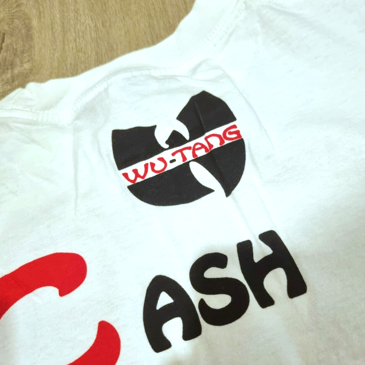 Vintage WU-TANG CLAN Shirt L Gem Reprint CREAM Raptee Hip Vintage WU-TANG CLAN Shirt L Gem Reprint CREAM Raptee Hip
